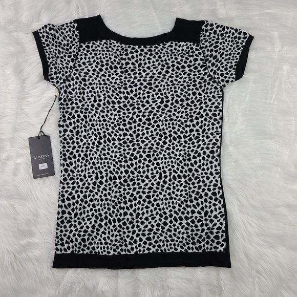 Rondina Etcetera Boat Neck Short Sleeve Top Small - Picture 4 of 8